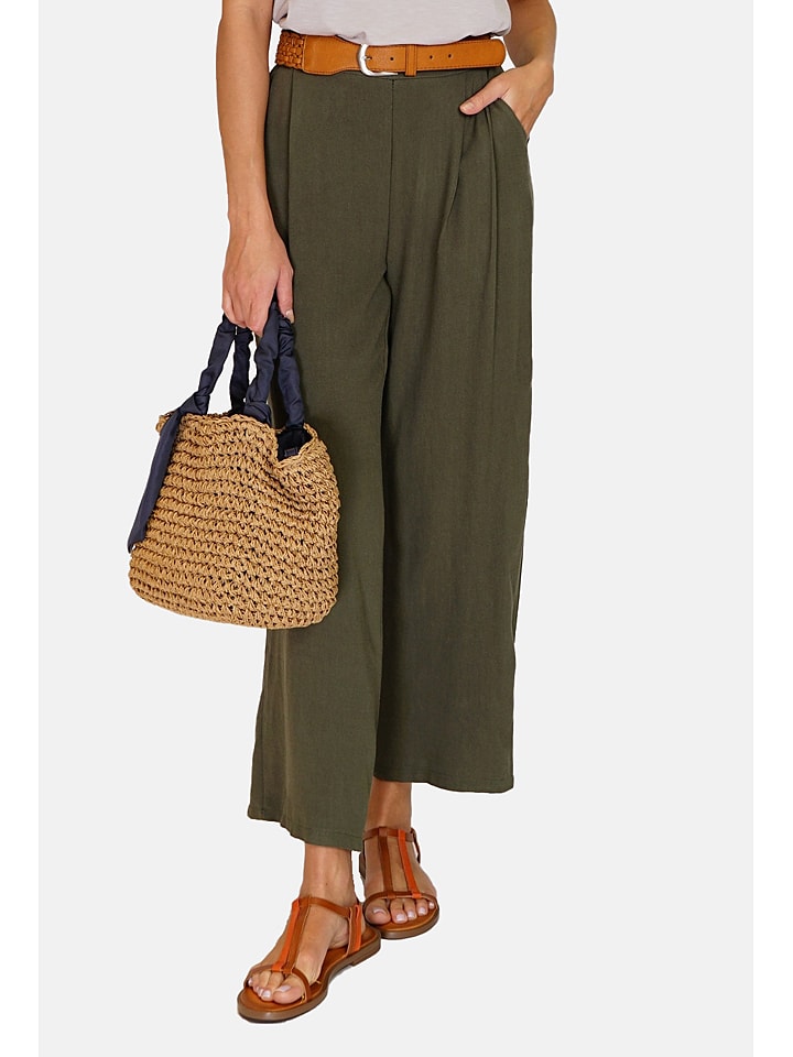 Le Jardin du Lin Spodnie w kolorze khaki rozmiar: 38