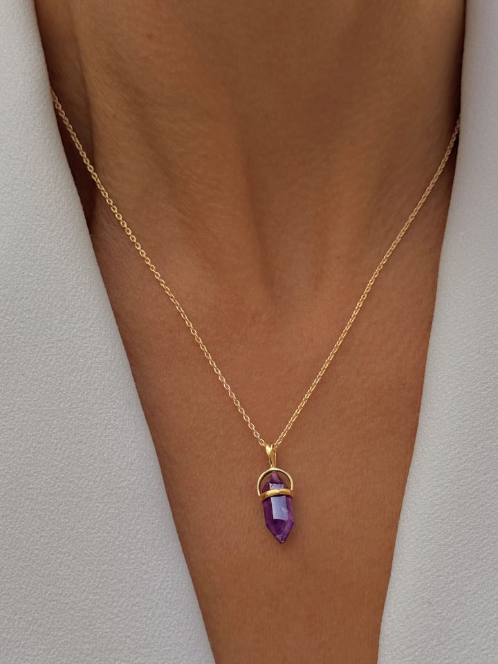 Les Petites Précieuses Pozłacany naszyjnik z zawieszką - dł. 16 cm rozmiar: onesize