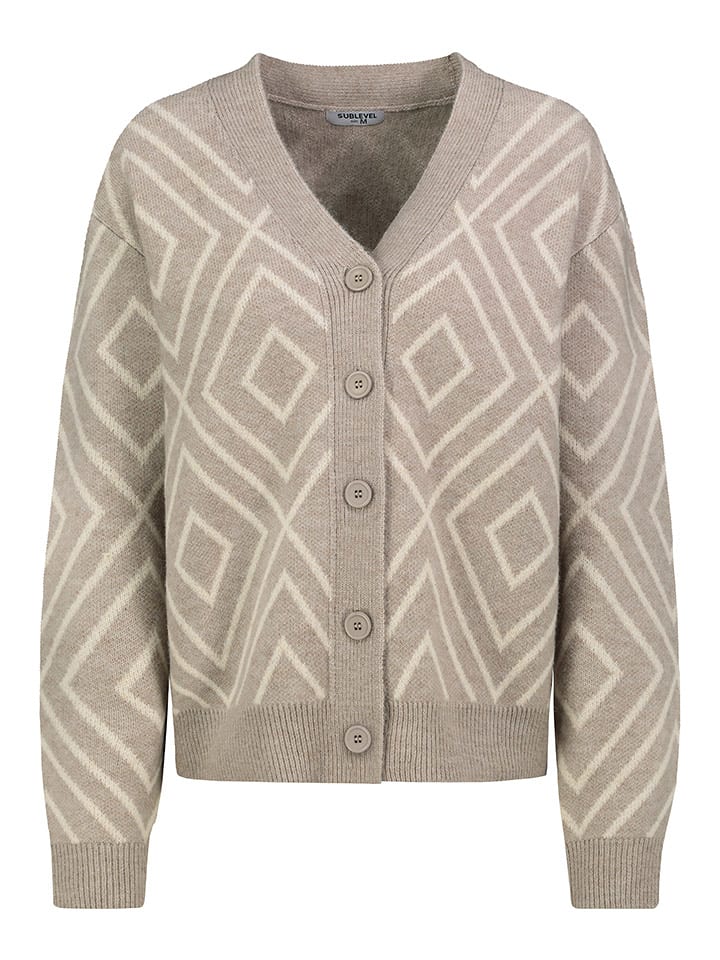 Sublevel Kardigan w kolorze kremowo-jasnoszarym rozmiar: M