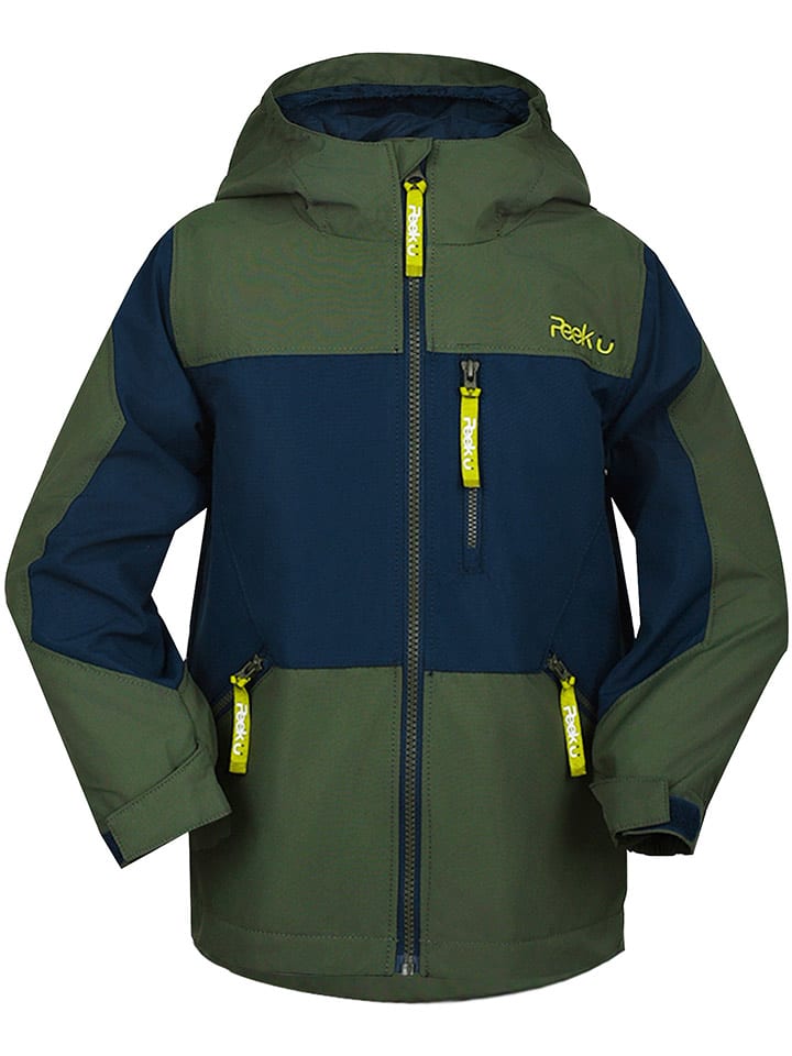 Peek U Kurtka przeciwdeszczowa "Axel" w kolorze granatowo-oliwkowym rozmiar: 116