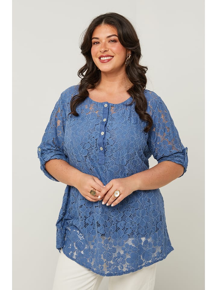 Curvy Lady Bluzka w kolorze niebieskim rozmiar: 44/46