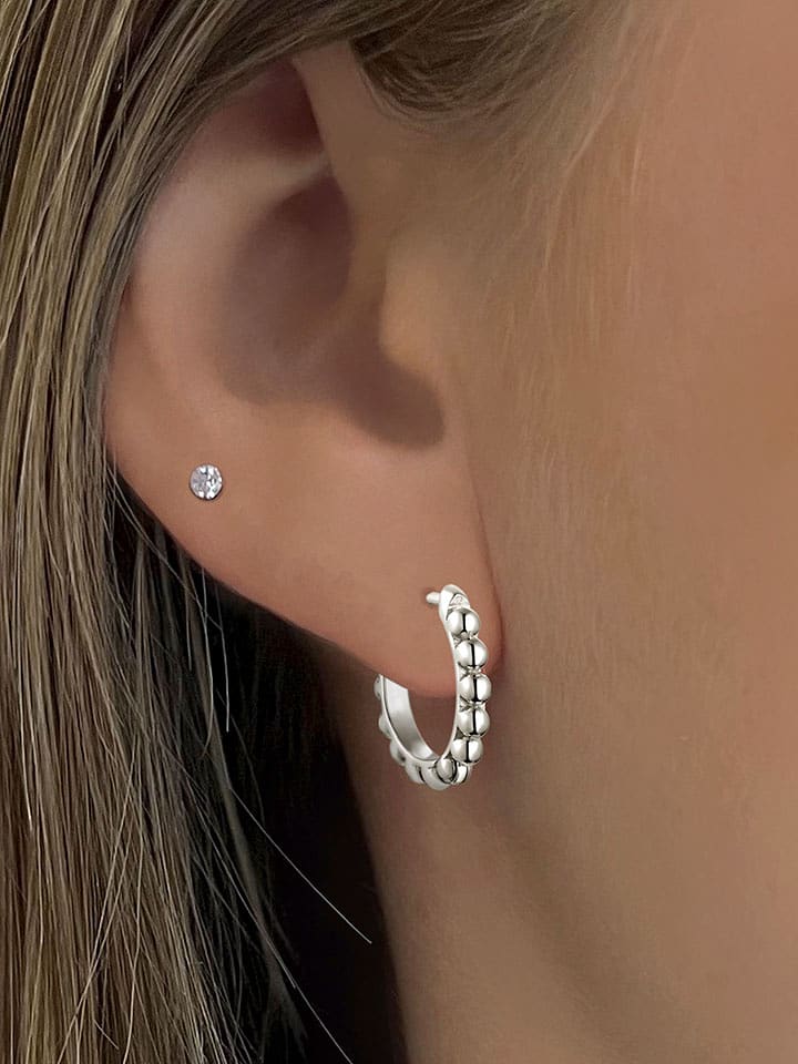 Eclat d'Argent Srebrne kolczyki-kreole rozmiar: onesize