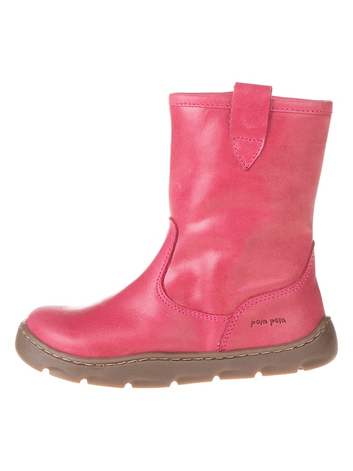 POM POM Skórzane buty w kolorze różowym do chodzenia na boso rozmiar: 29