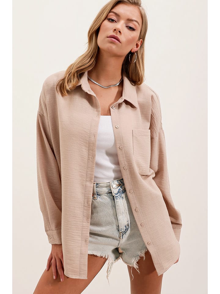 Bigdart Koszula w kolorze beżowym rozmiar: 36