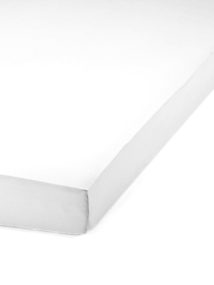 Schiesser Dżersejowe prześcieradło w kolorze białym na gumce rozmiar: 100x200 cm