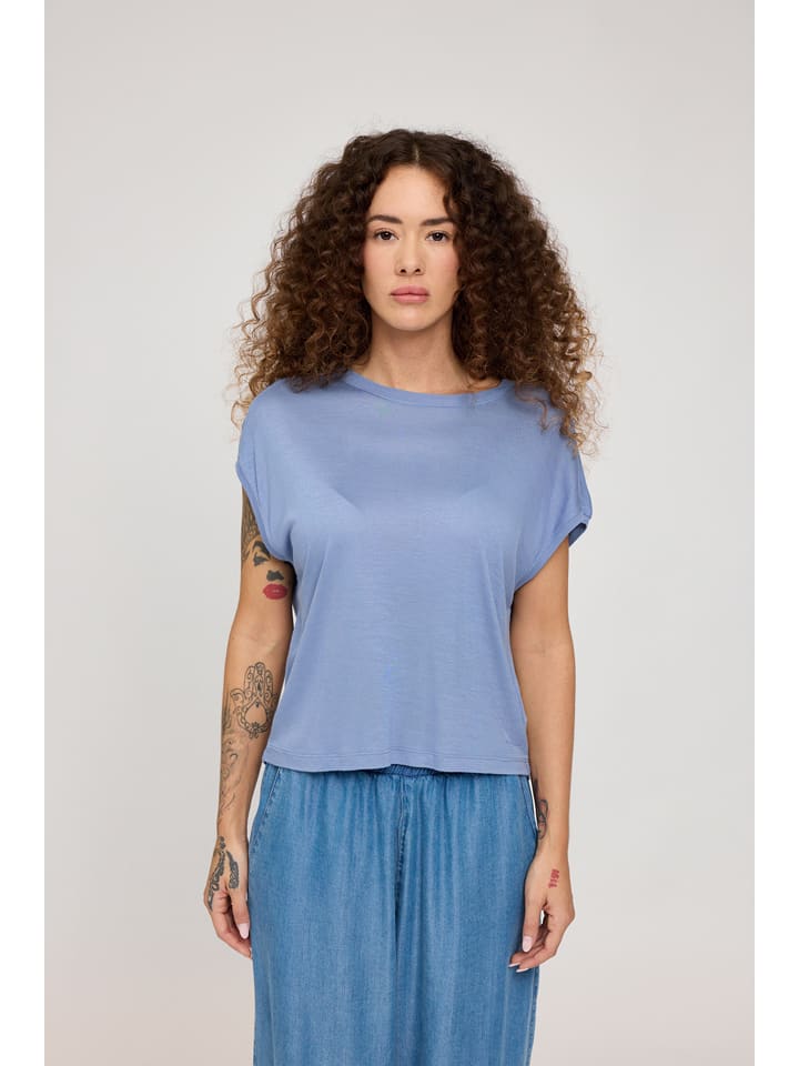 MAZINE Koszulka "Cropped" w kolorze błękitnym rozmiar: XL