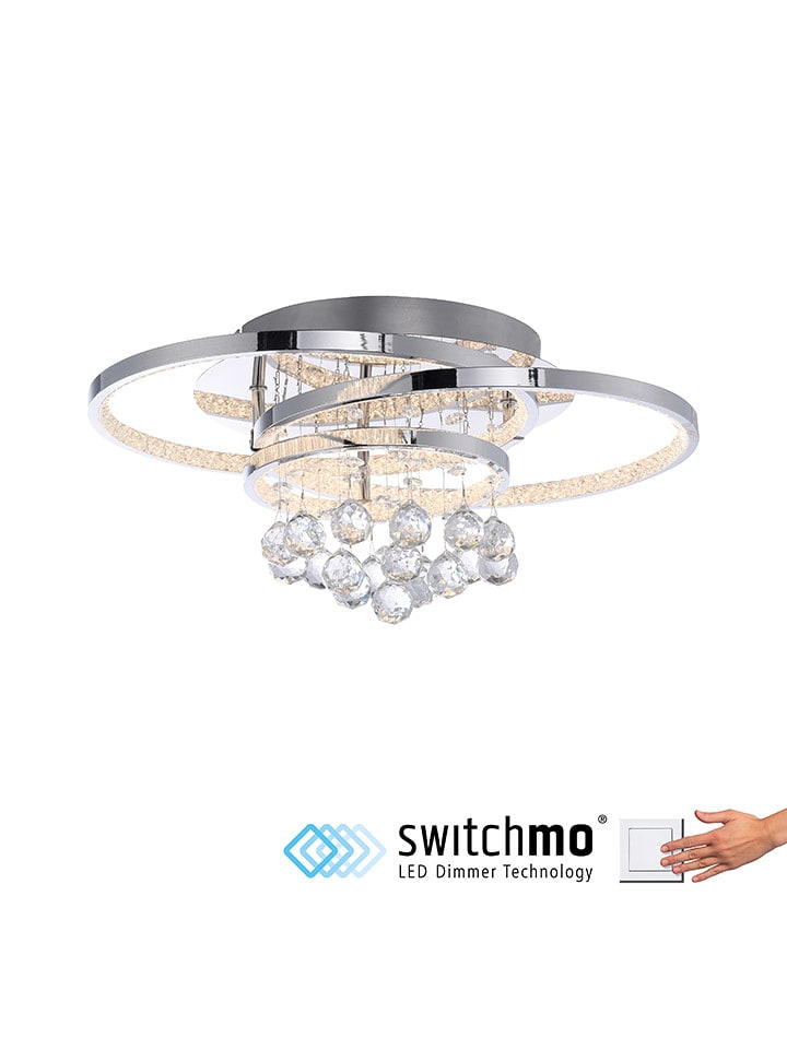 Paul Neuhaus Lampa sufitowa LED w kolorze srebrnym - Ø 45 cm rozmiar: onesize