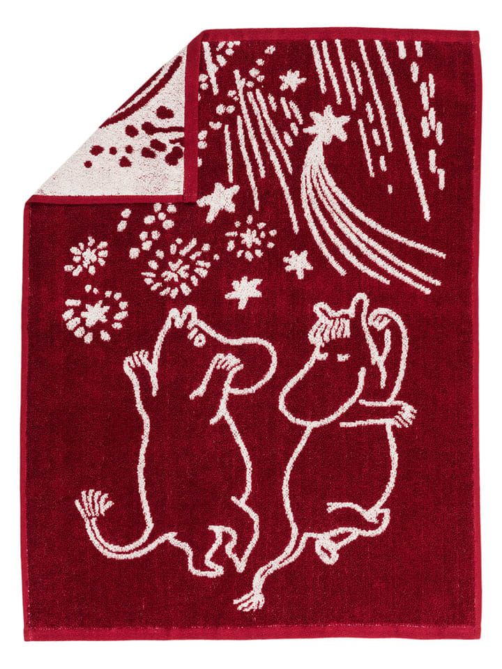 Moomin Ręcznik "Festive moments" w kolorze czerwonym do rąk - 70 x 50 cm rozmiar: onesize