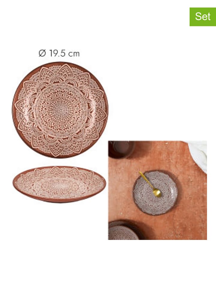 every ware Talerzyki deserowe (6 szt.) w kolorze pomarańczowym - Ø 19,5 cm rozmiar: onesize