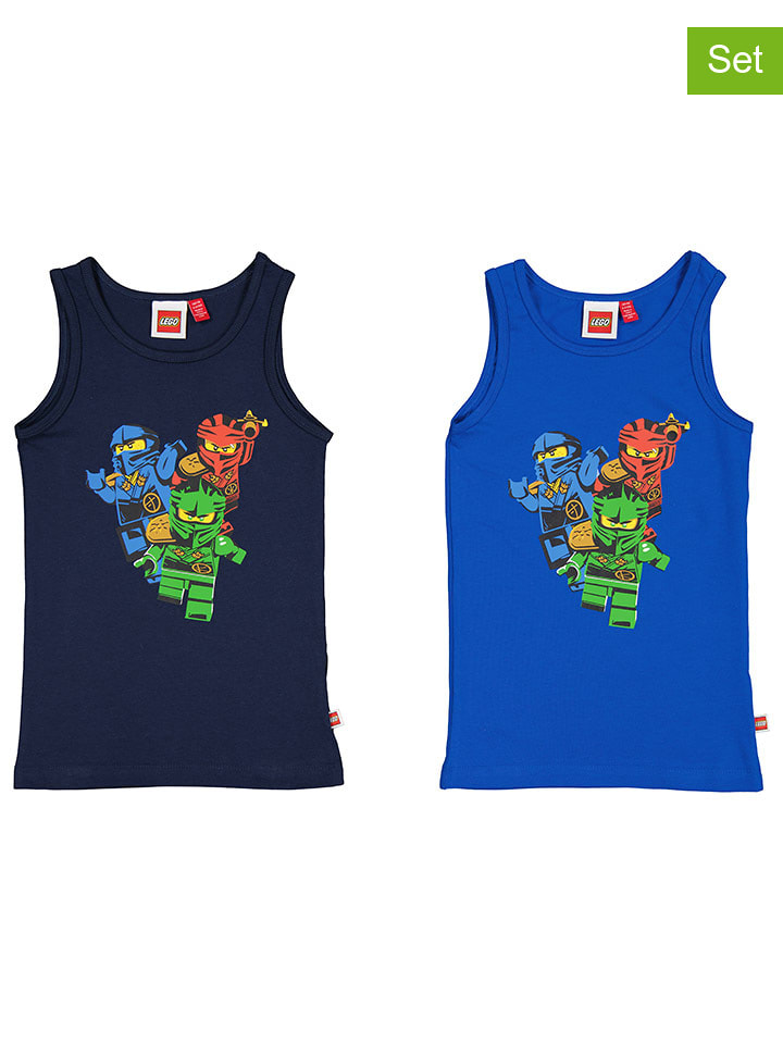 LEGO Topy (2 szt.) w kolorze granatowym i niebieskim rozmiar: 146/152