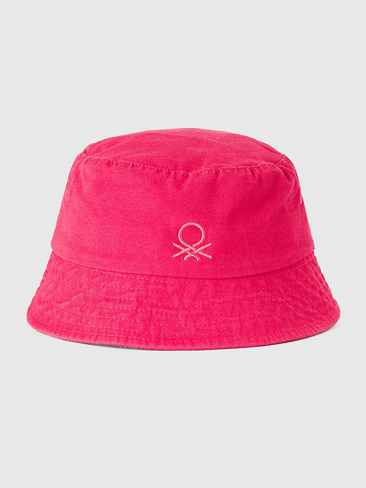 Benetton Kapelusz przeciwsłoneczny w kolorze różowym rozmiar: 122