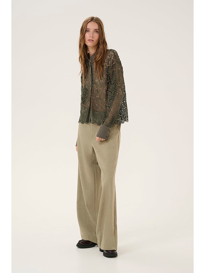 My Essential Wardrobe Bluzka w kolorze khaki rozmiar: 42