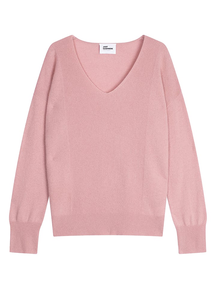 Just Cashmere Kaszmirowy sweter "Birse" w kolorze jasnoróżowym rozmiar: XL