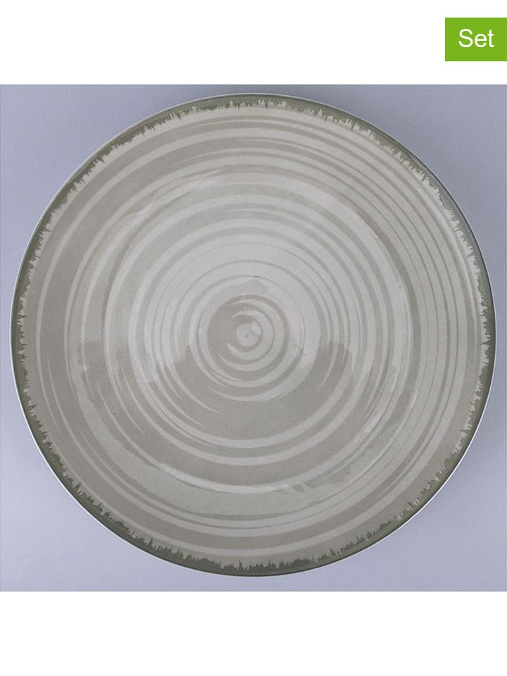 Villa d´Este Talerze obiadowe (6 szt.) "Baita" w kolorze khaki - Ø 27 cm rozmiar: onesize