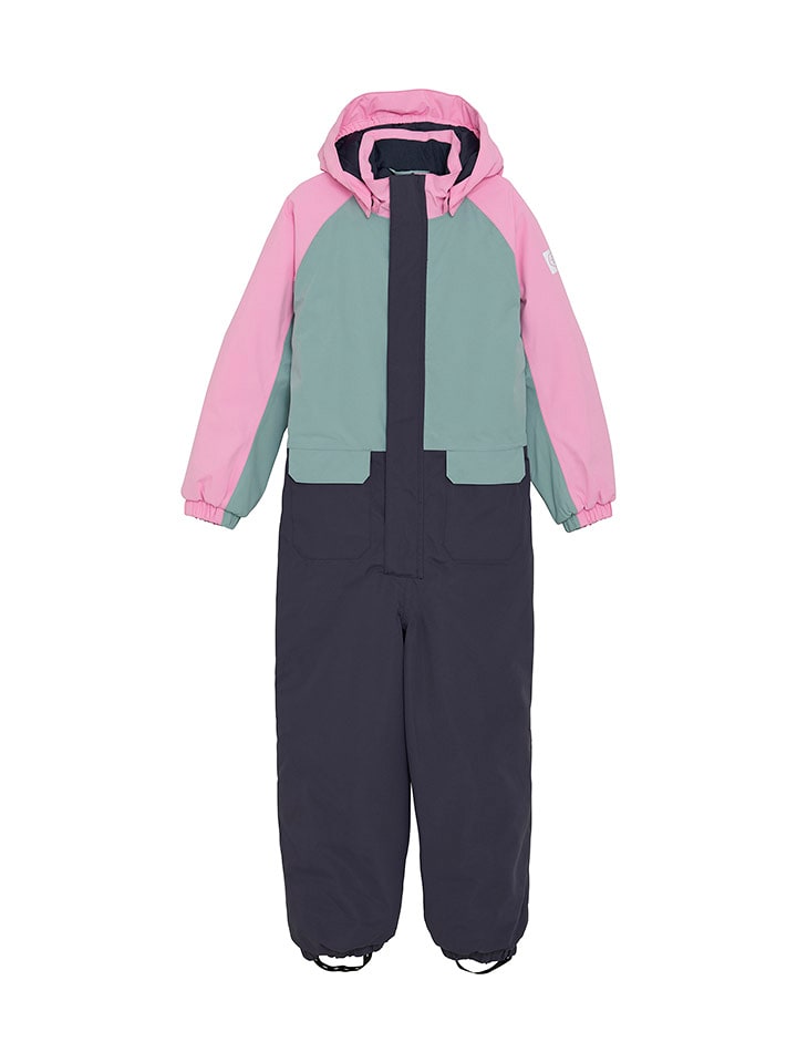 Color Kids Kombinezon zimowy w kolorze granatowo-turkusowo-jasnoróżowym rozmiar: 134