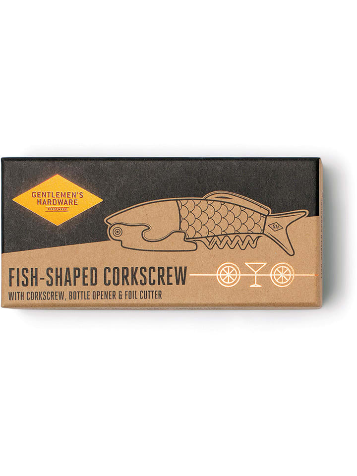 Gentlemen's Hardware Korkociąg w kolorze srebrno-jasnobrązowym - dł. 12,6 cm rozmiar: onesize