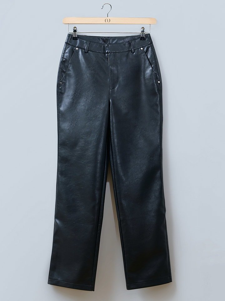 LeGer Spodnie "Insa" w kolorze czarnym ze skóry syntetycznej rozmiar: 40