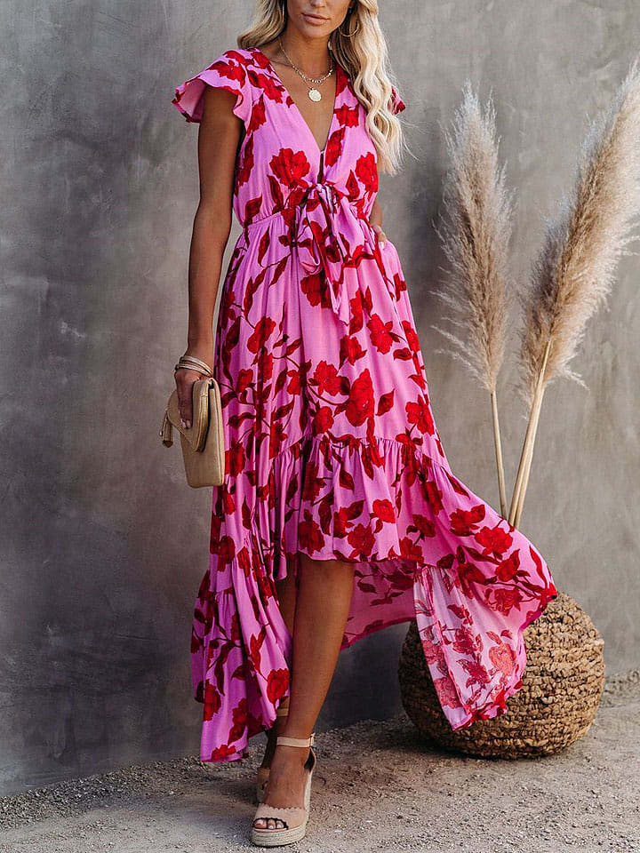 LA Angels Sukienka w kolorze jasnoróżowo-czerwonym rozmiar: L