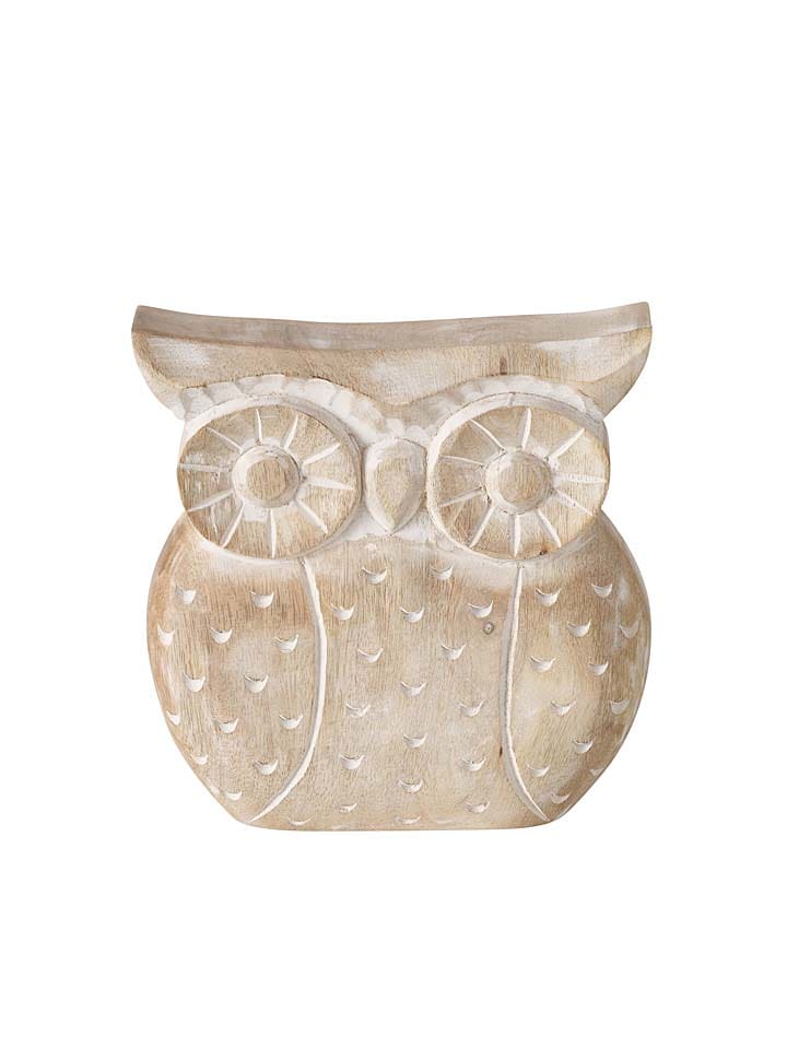 Boltze Dekoracyjna figurka "Ugle" w kolorze jasnobrązowym - 20 x 19,5 cm rozmiar: onesize