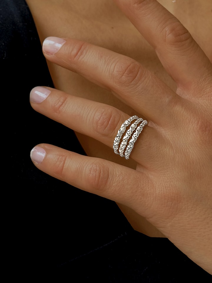 Eclat d'Argent Srebrny pierścionek rozmiar: 56