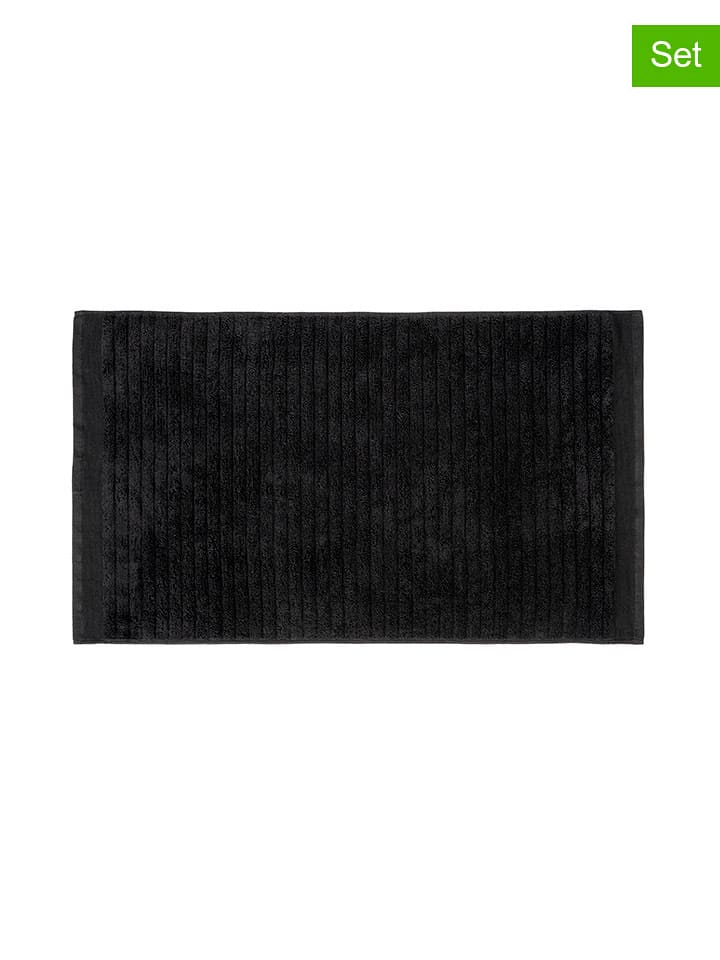 HNL Ręczniki (2 szt.) "Prestige" w kolorze czarnym do rąk rozmiar: 50x100 cm