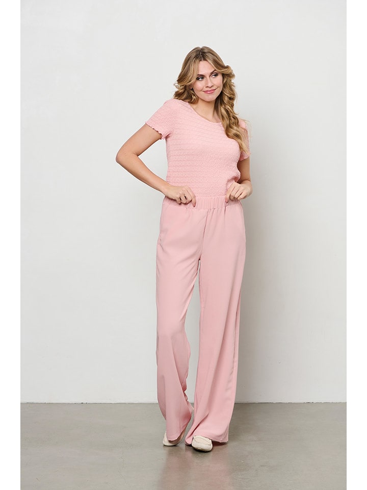 &Co Woman Spodnie "Nelly" w kolorze jasnoróżowym rozmiar: 3XL
