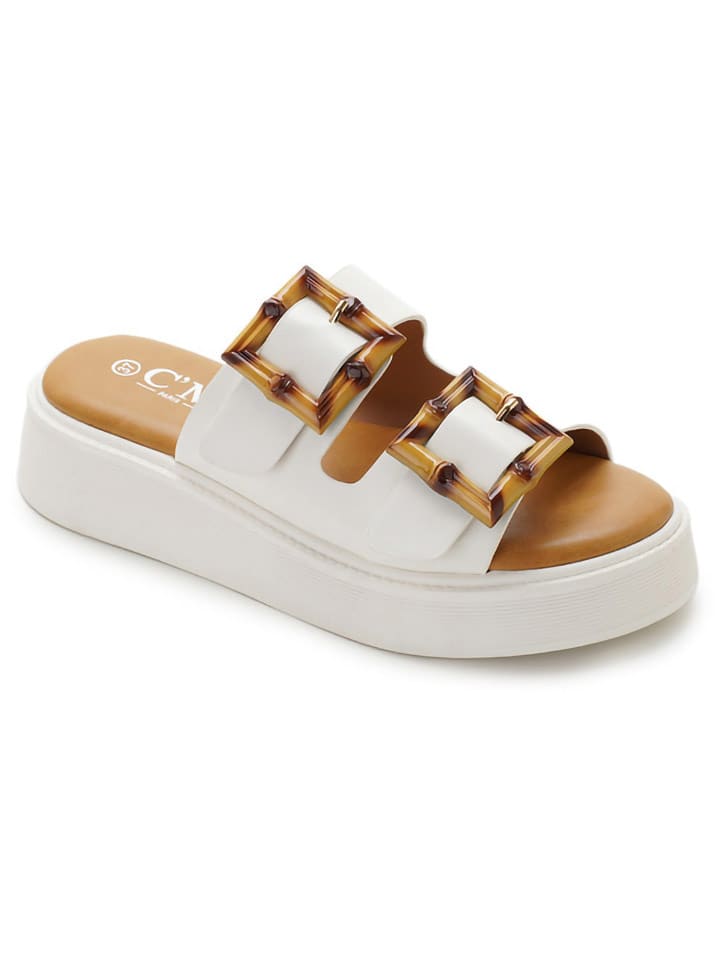 C'M Klapki w kolorze białym rozmiar: 36