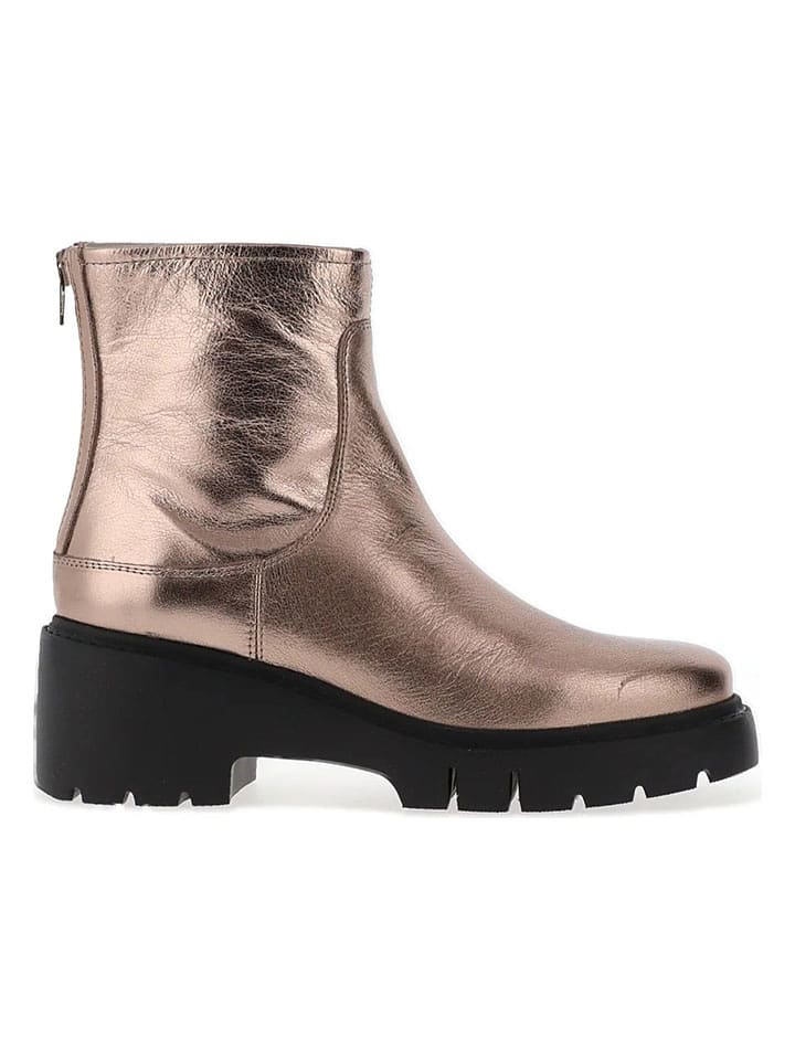 Unisa Skórzane botki "Jorge" w kolorze złotym rozmiar: 37