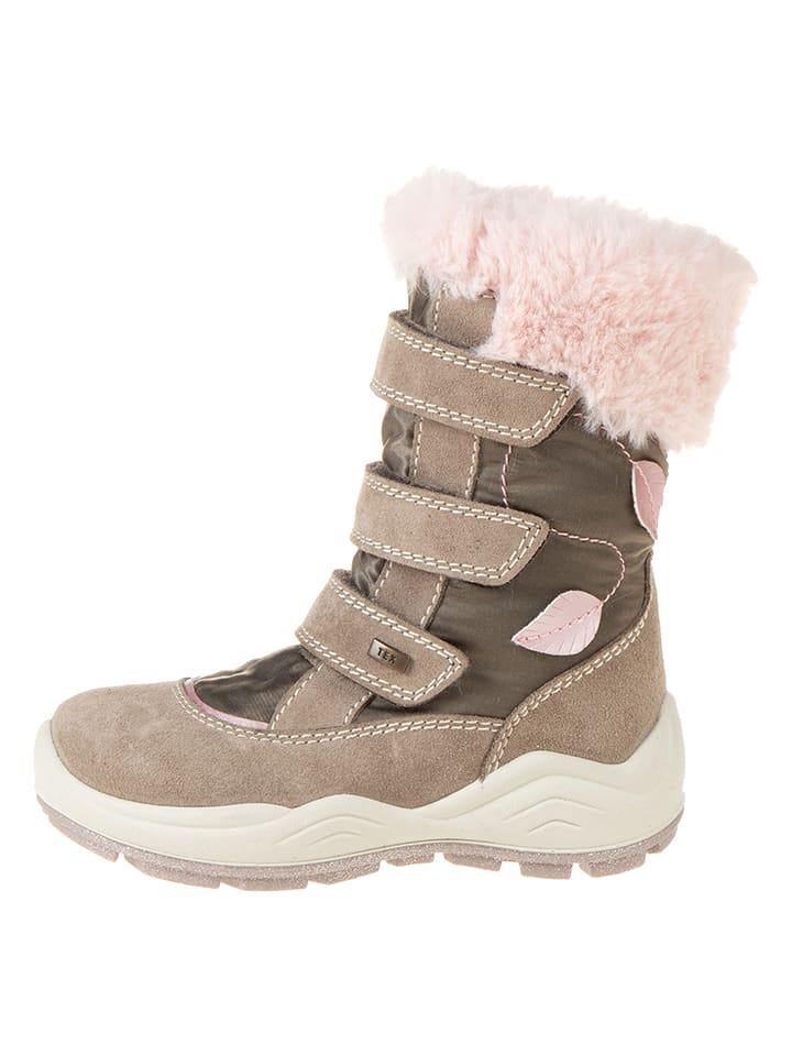 lamino Skórzane kozaki zimowe w kolorze jasnobrązowym rozmiar: 28