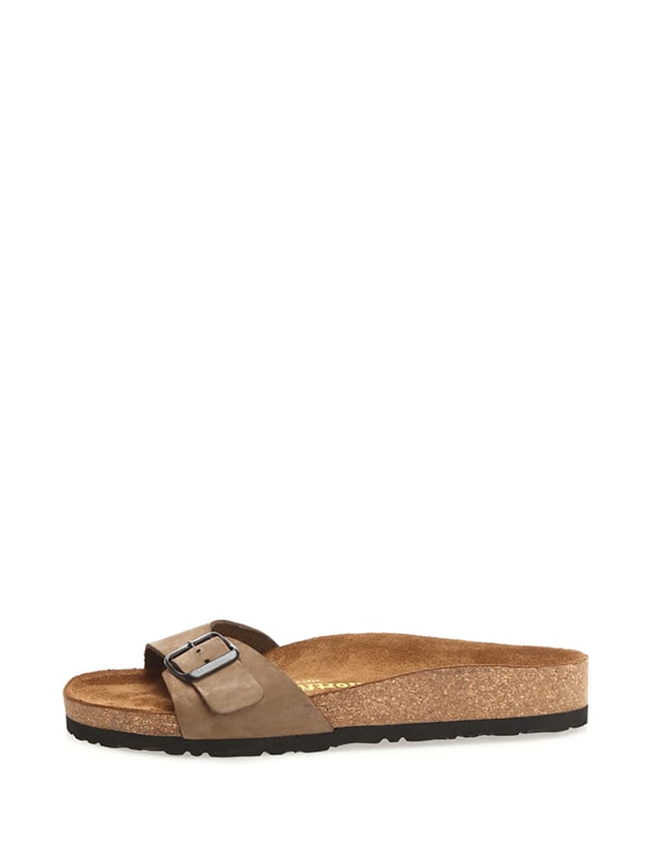 Comfortfusse Skórzane klapki w kolorze jasnobrązowym rozmiar: 38