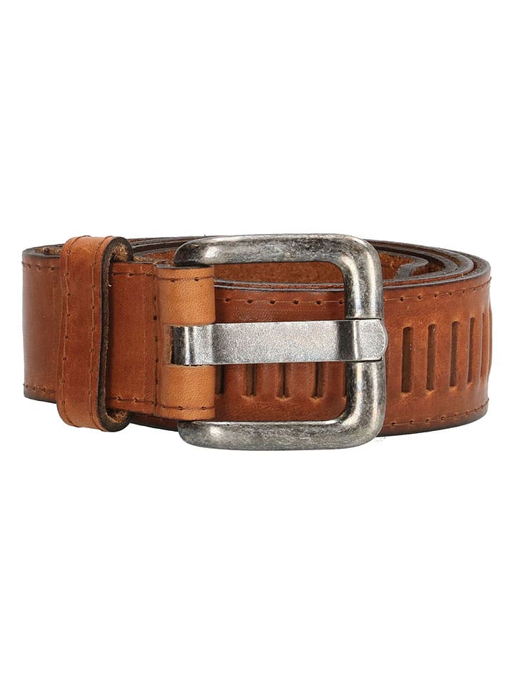 HIDE & STITCHES Skórzany pasek w kolorze jasnobrązowym rozmiar: 105