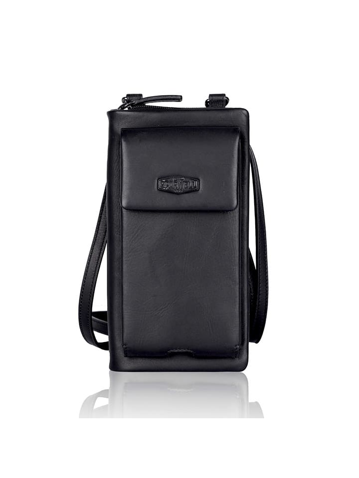 SPARWELL Skórzana torebka "Offbeat onita" w kolorze czarnym na telefon - 10 x 19 x 5 cm rozmiar: onesize
