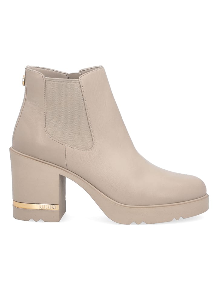 Liu Jo Skórzane botki w kolorze beżowym rozmiar: 40
