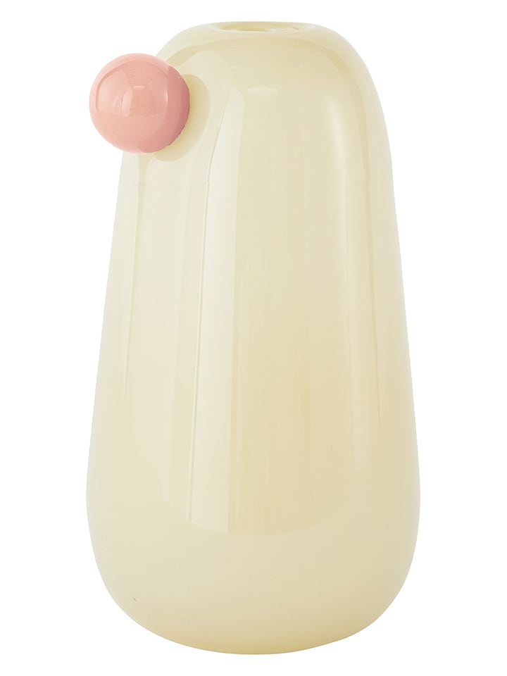 OYOY living design Wazon "Inka" w kolorze kremowym - wys. 34 x Ø 20 cm rozmiar: onesize