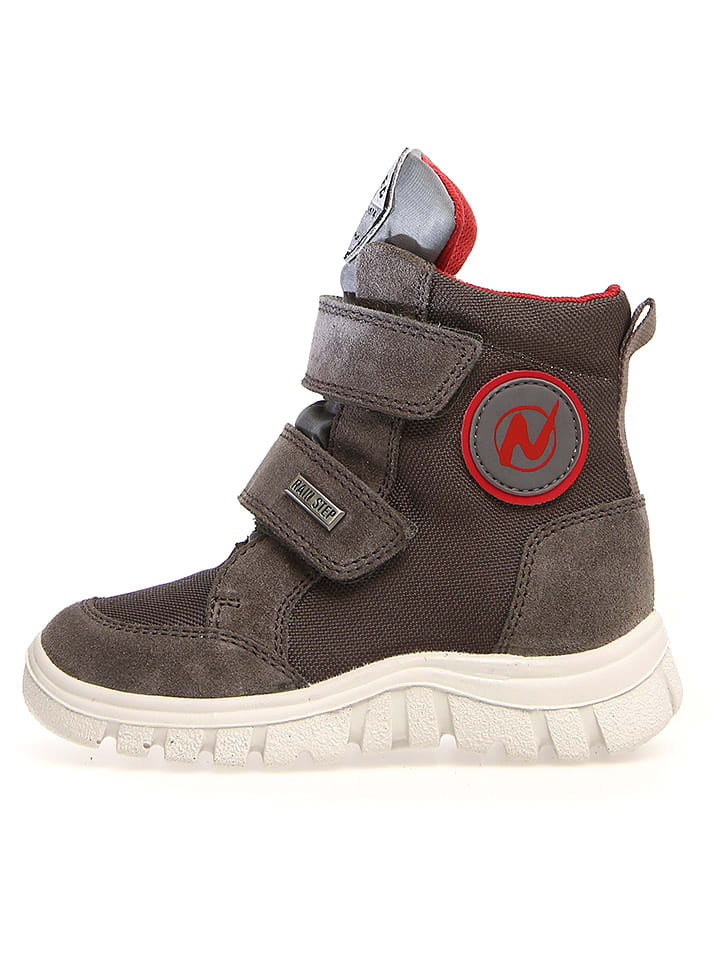 Naturino Skórzane botki "Gemi" w kolorze szarym rozmiar: 35