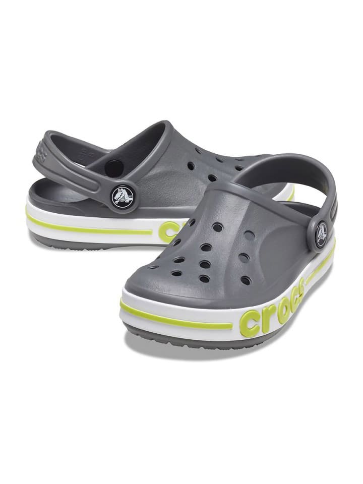 Crocs Chodaki "Bayaband" w kolorze szaro-limonkowym rozmiar: 19/20