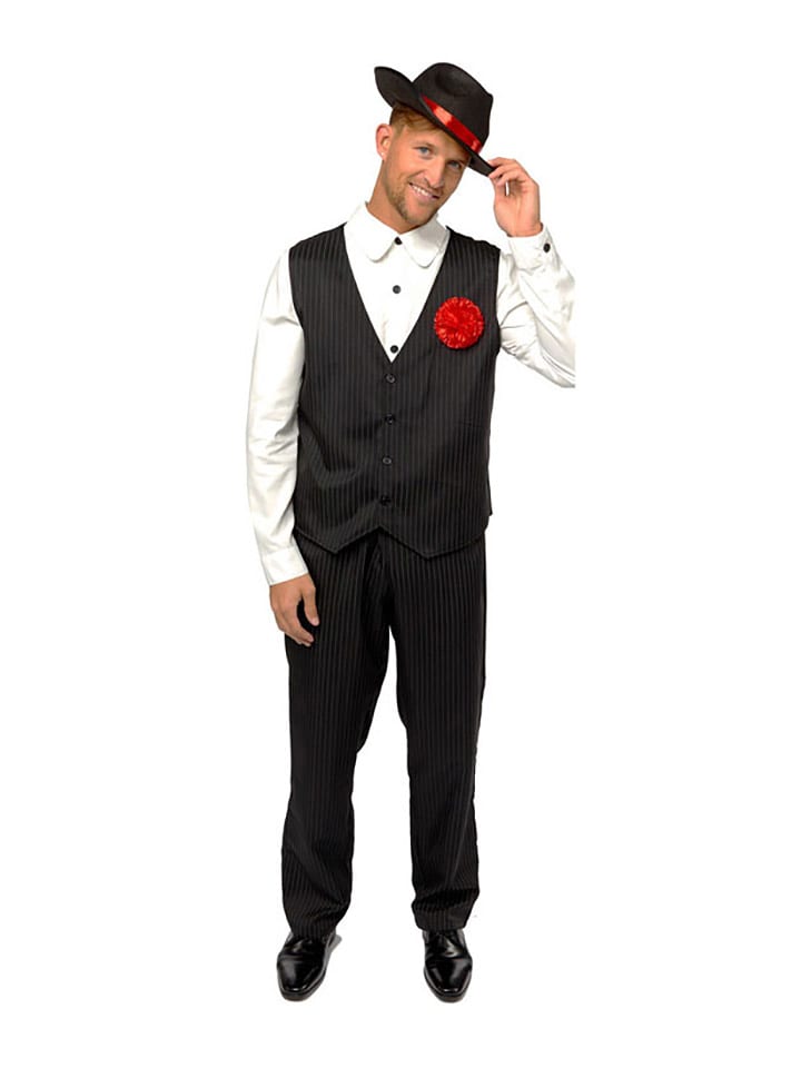 amscan 3-częściowy kostium "Gangster Man" w kolorze czarnym rozmiar: L