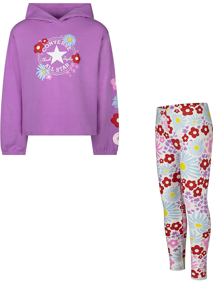 Converse 2-częściowy zestaw w kolorze fioletowym rozmiar: 92/98