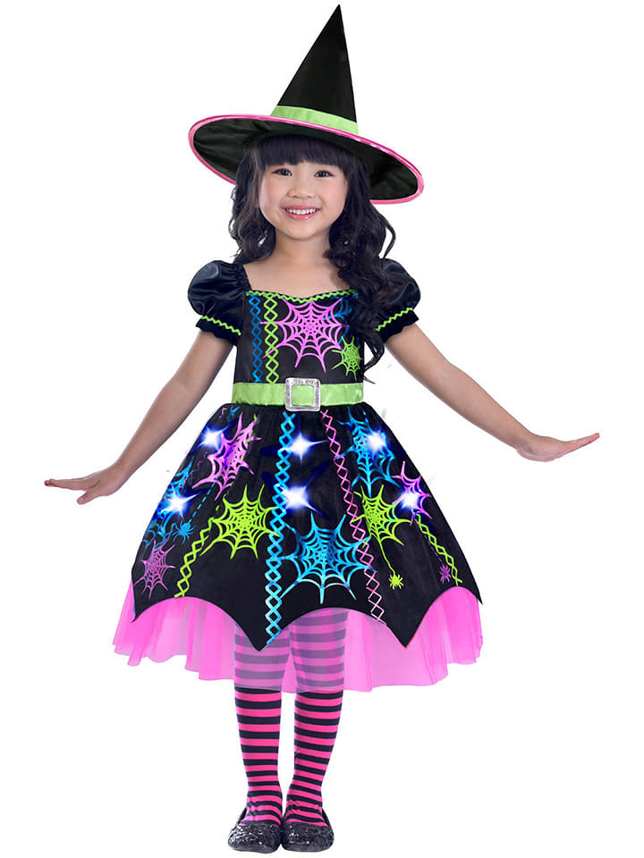 amscan 2-częściowy kostium "Spider Witch" w kolorze czarno-różowym rozmiar: 98/104