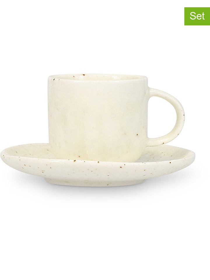 Salt and Pepper Filiżanki (4 szt.) "Studio Urban" w kolorze kremowym do mokki - 90 ml rozmiar: onesize