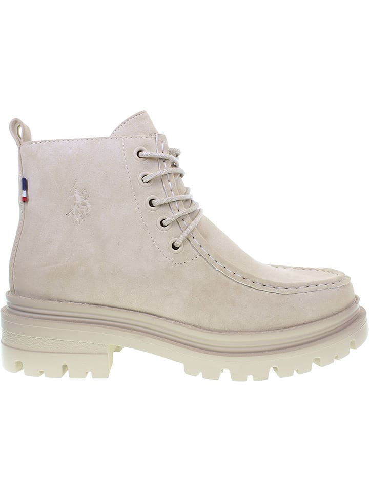 U.S. Polo Assn. Botki w kolorze kremowym rozmiar: 40