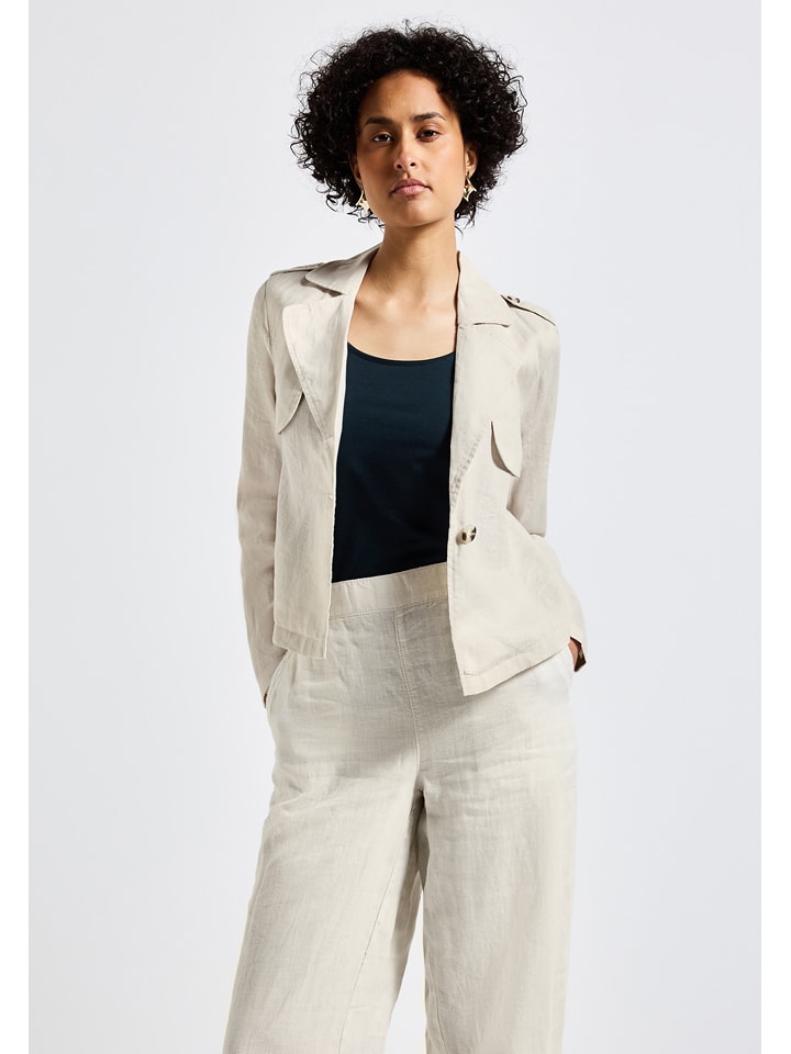 Street One Lniana kurtka w kolorze kremowym rozmiar: 40