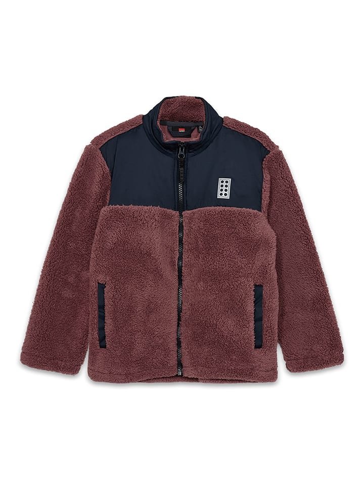 LEGO Kurtka pluszowa w kolorze ciemnoczerwonym rozmiar: 134