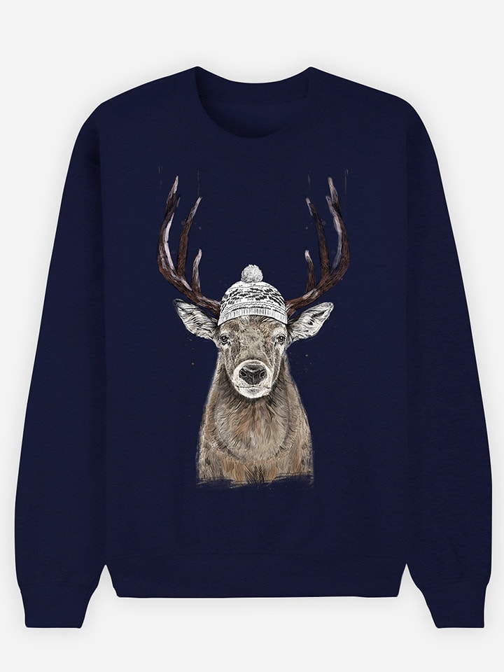 WOOOP Bluza "Outside" w kolorze granatowym rozmiar: M