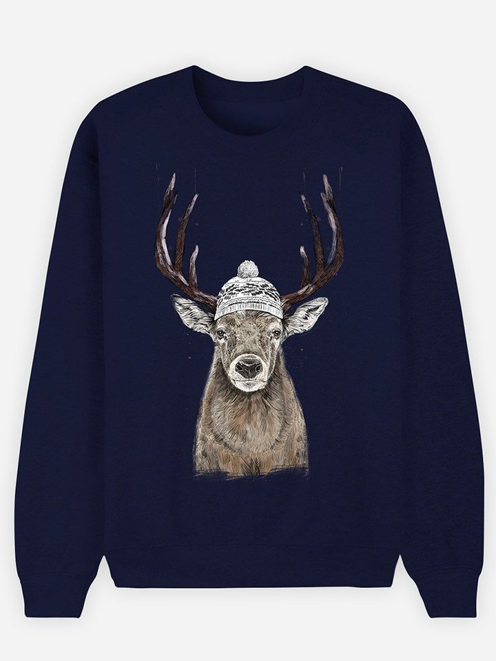 WOOOP Bluza "Outside" w kolorze granatowym rozmiar: M