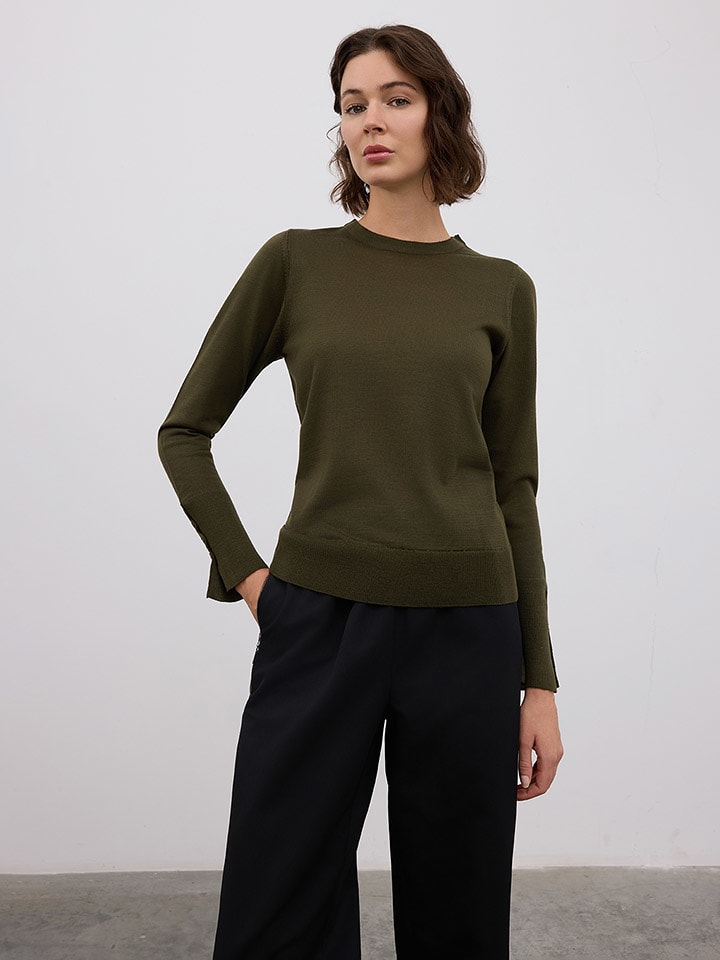 BGN Sweter w kolorze ciemnozielonym rozmiar: 40