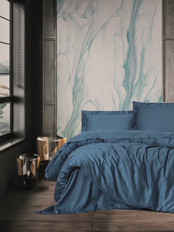 Colourful Cotton Komplet pościeli satynowej w kolorze niebieskim rozmiar: 240x220 cm