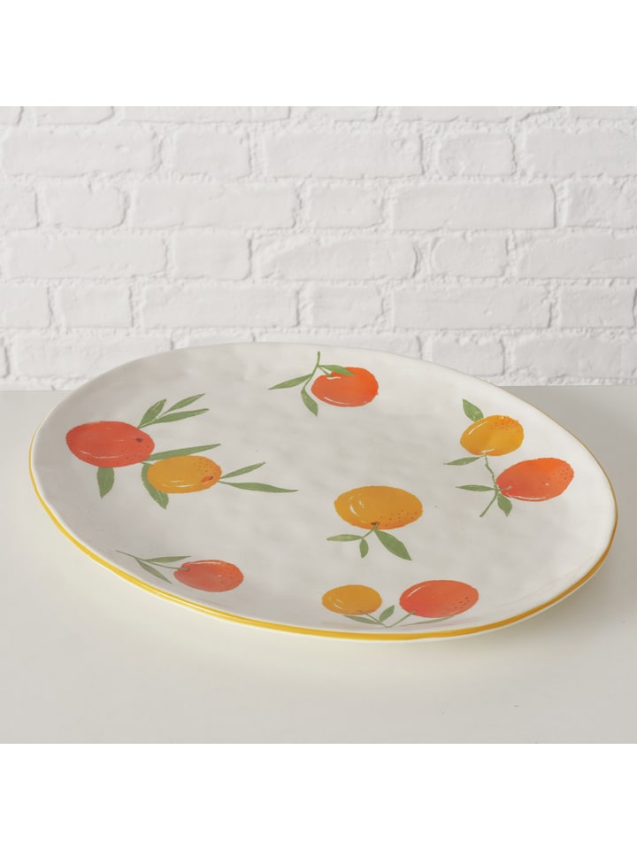 Boltze Półmisek "Fruits" w kolorze pomarańczowo-żółtym do serwowania - Ø 32 cm rozmiar: onesize