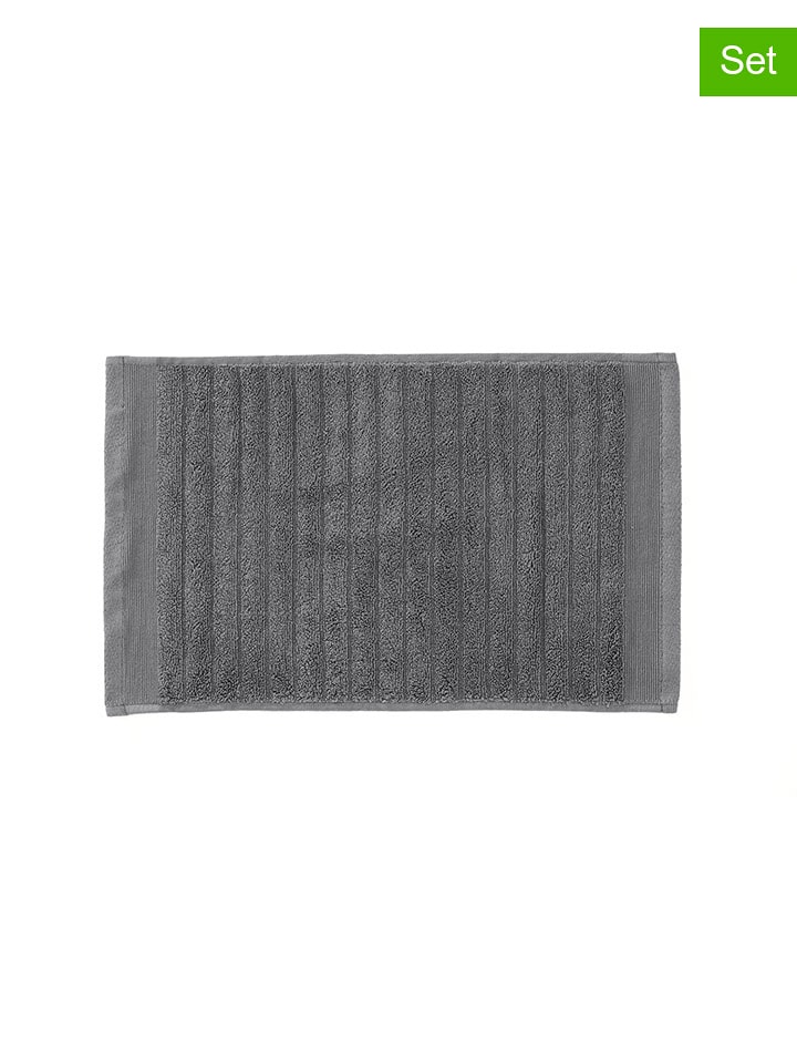 HNL Ręczniki (3 szt.) "Prestige" w kolorze antracytowym dla gości rozmiar: 30x50 cm