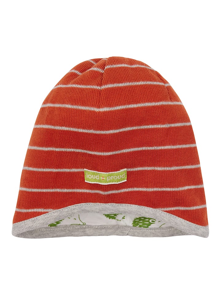 loud + proud Dwustronna czapka w kolorze biało-czerwonym rozmiar: 122/128